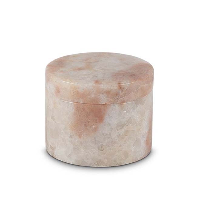 Urnwebshop Marmeren Mini Dieren Urn, As Potje Zalmroze (0.015 liter)