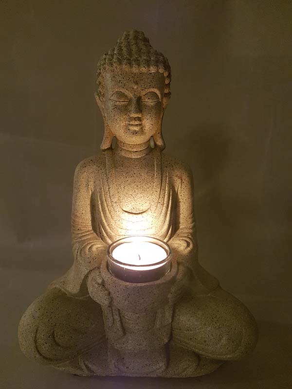 Amithaba Boeddha Dierenurn met Waxinelichthouder (1.2 liter)