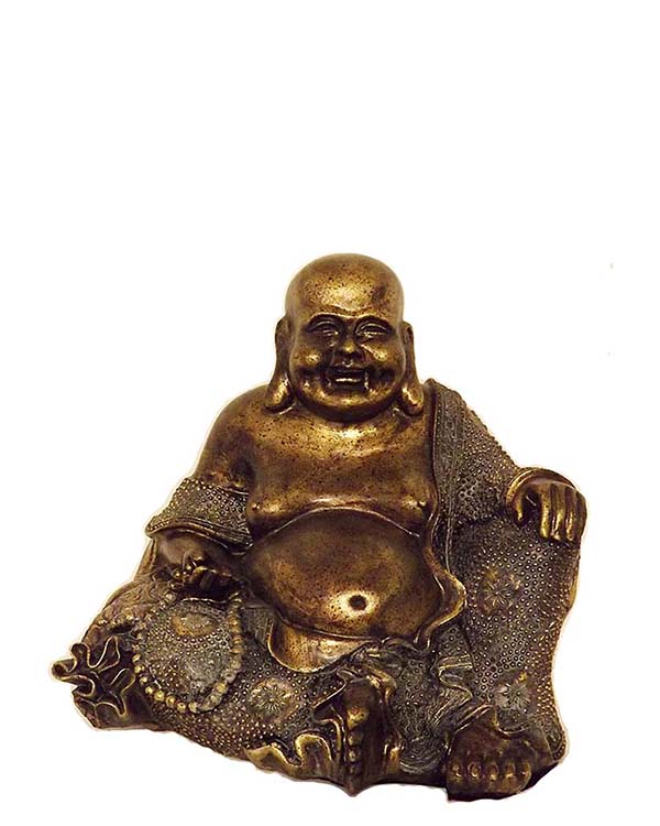 Happy Boeddha Urn Oudbrons Middelgroot (ca. 1.5 liter)