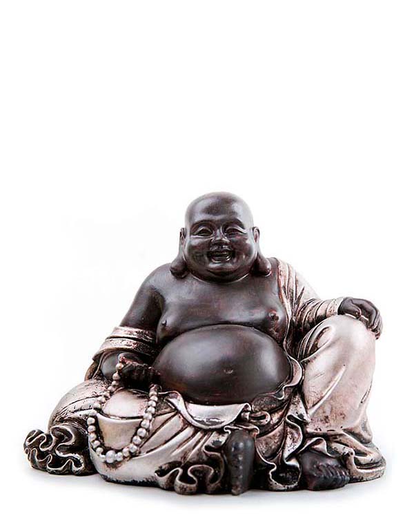 Happy Boeddha Urn Zwartzilver Medium (ca. 1.5 liter)