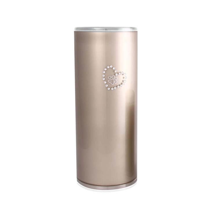Medium Kristalglazen Cilinder Dierenurn Cappuccino Hart (1 liter)