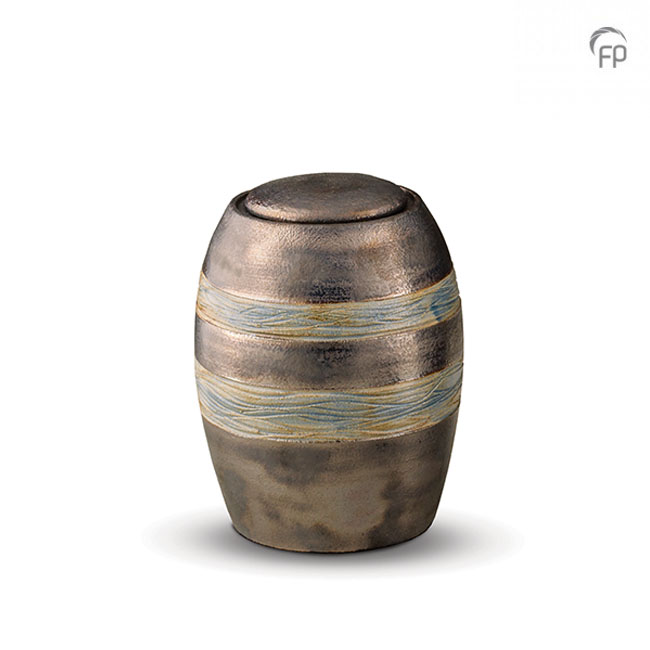 Middelgrote Keramische Urn Bruin-Grijs (1.6 liter)