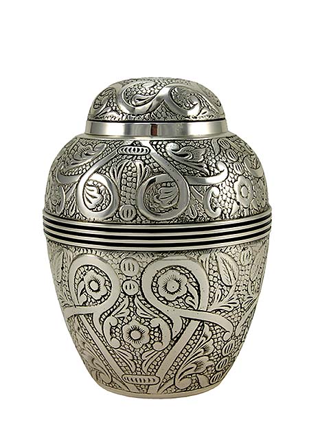 Medium Grote Antique Silver Dieren Urn (1.3 liter)