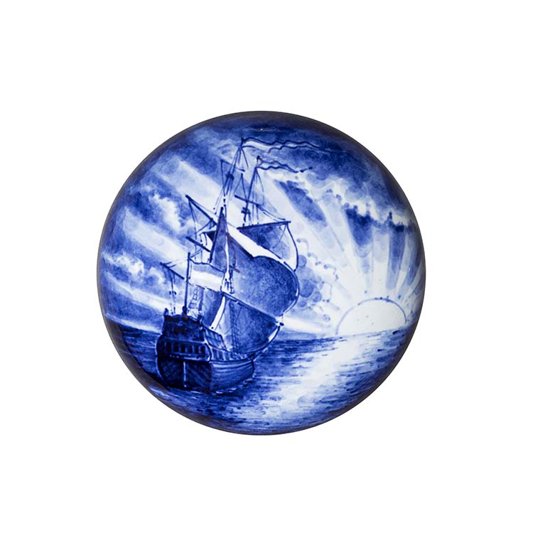 Delfts Blauwe Mini Urn Pebble Sailing (0.18 liter)