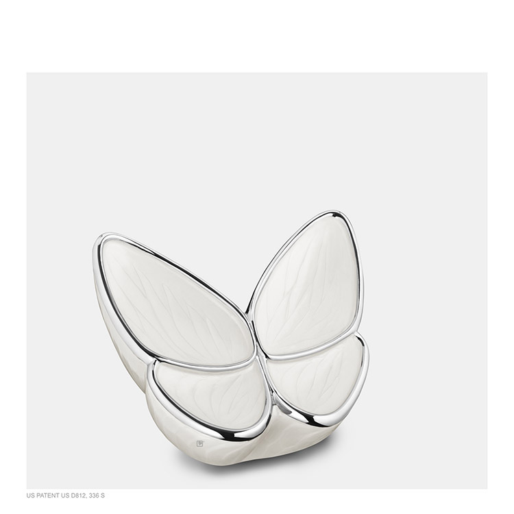 Mini LoveUrns Butterfly Urn Wit (0.05 liter)