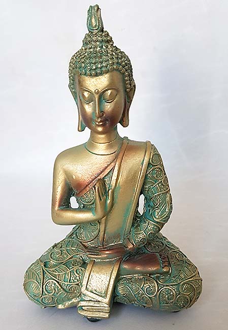 Thaise Meditatie Buddha Mini Dierenurn Groenkoper (0.1 liter)
