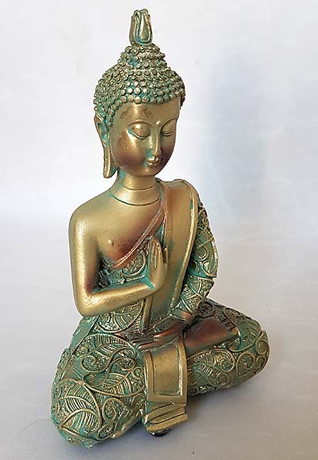 Thaise Meditatie Buddha Mini Dierenurn Groenkoper (0.1 liter)