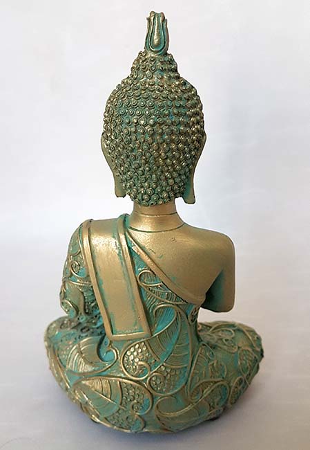 Thaise Meditatie Buddha Miniurn Groenkoper (0.1 liter)