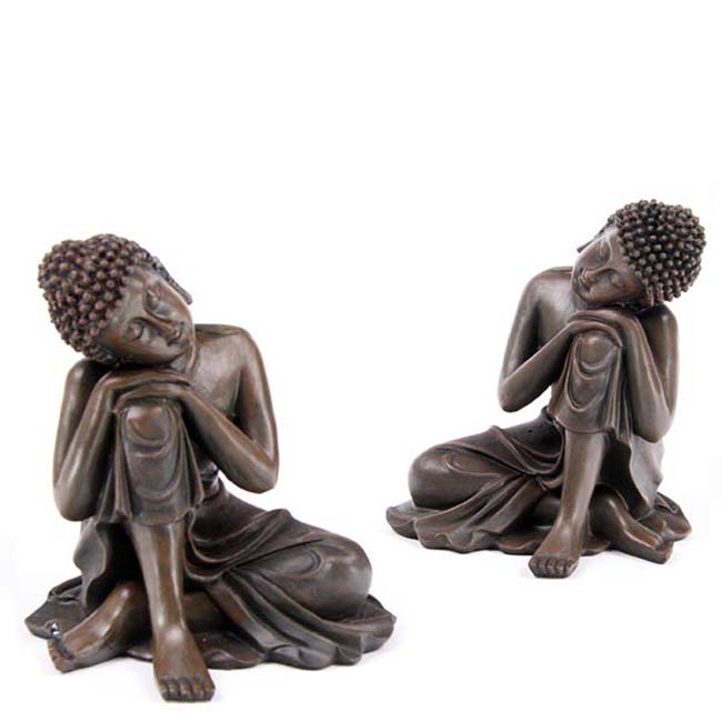 Mini Slapende Indische Buddha Urnen Voordeelset Brons (0.3 liter)