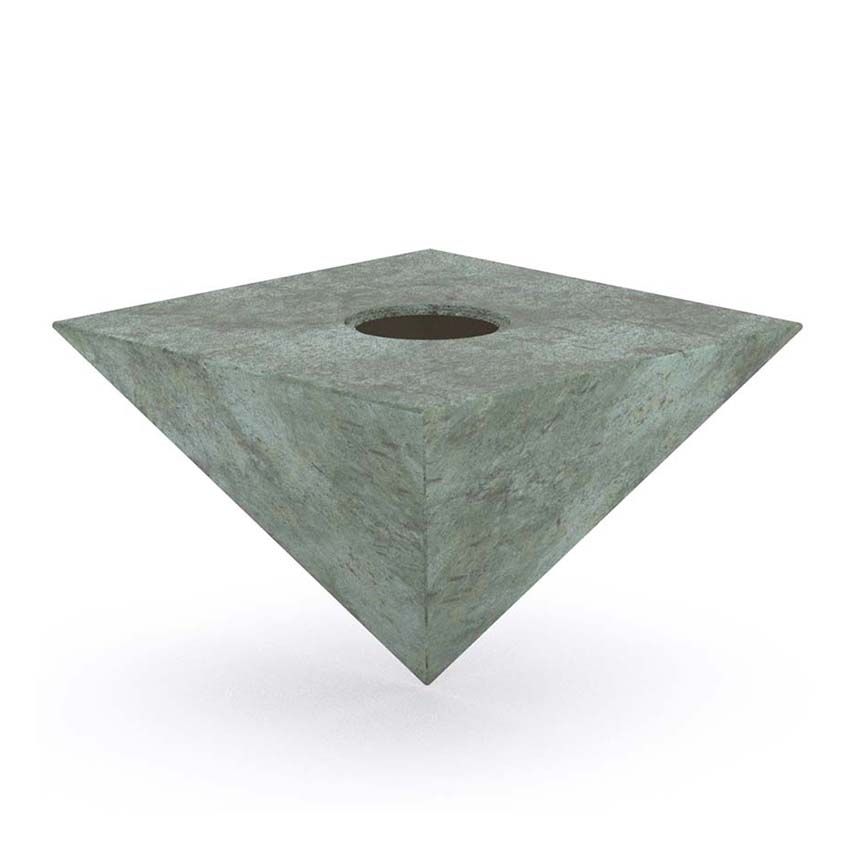 Mediumgrote Bronzen Piramide Urn (2.5 liter)