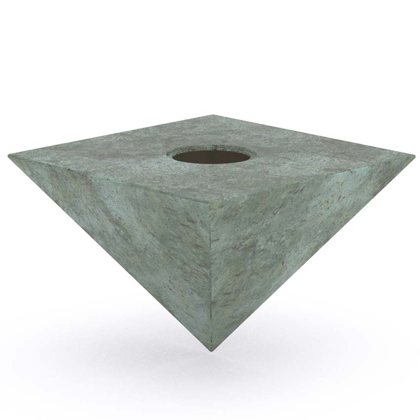 XXL Bronzen Piramide Duo Urn (8 liter)