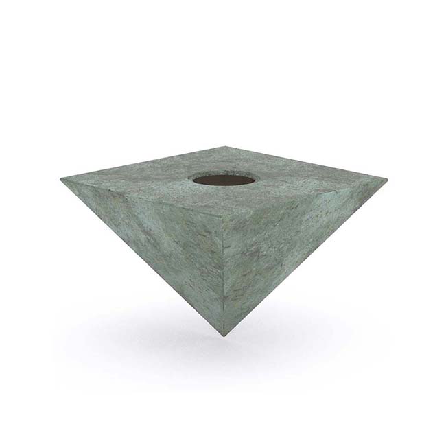 Kleine Bronzen Piramide Urn (1.5 liter)