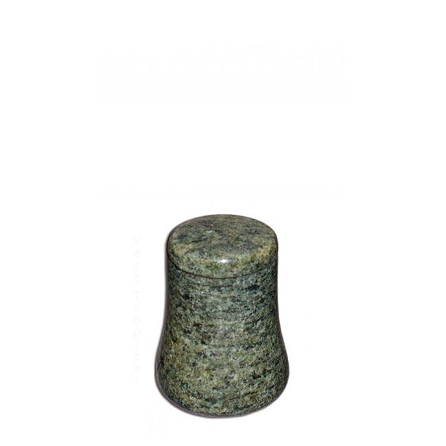 Granieten Miniurn Vaas, Taps met Deksel - Labrador-Blue (0.03 liter)