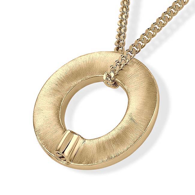 Gouden Ronde Ring Ashanger inclusief Collier