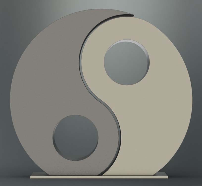 Design Duo Urn, Yin Yang Urn (2 x 4 liter)
