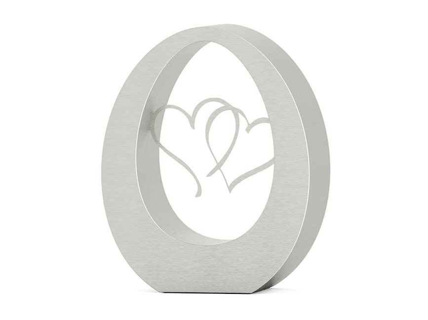 RVS Oval Hearts Duo Urn (7 liter)