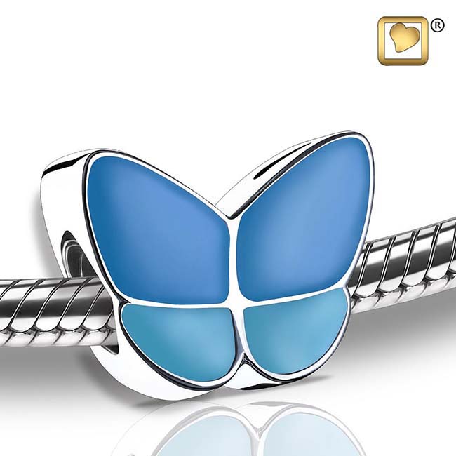 Zilveren LoveUrns Askraal Vlinder Blauw
