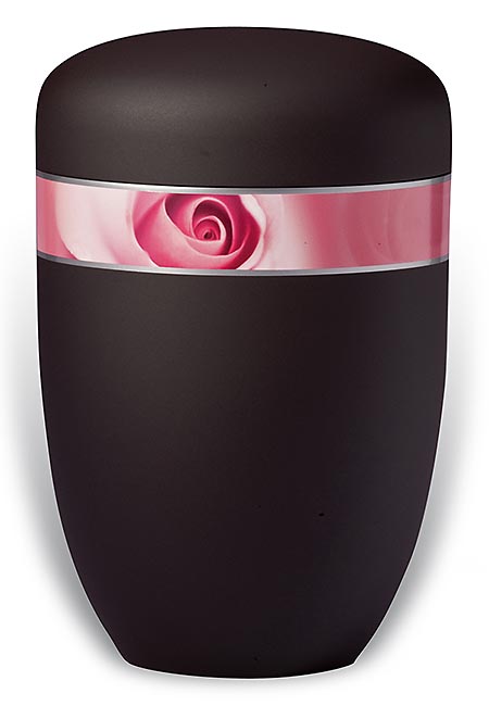 Biologisch Afbreekbare Eco Urn Roze Roos - Zwart (4 liter)