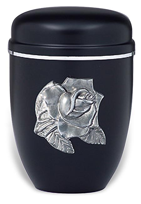 Design Urn met zilveren sierrand (4 liter)